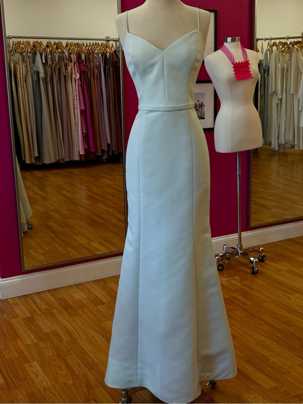 Amsale Emerson Dress in Mint Faille